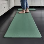 Tapis de bain extra long vert
