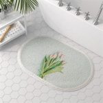 tapis de bain fleurs