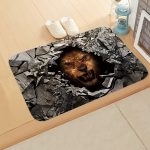 tapis de bain animaux lion