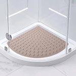 Tapis de douche demi lune kaki