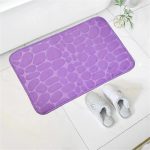 Tapis de bain mémoire de forme galet violet