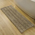 Tapis de bain long marron