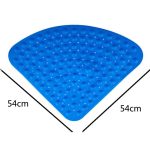 Tapis de bain pour baignoire d'angle bleu marine