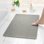 Tapis antidérapant salle de bain gris