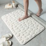 Tapis de bain antidérapant blanc